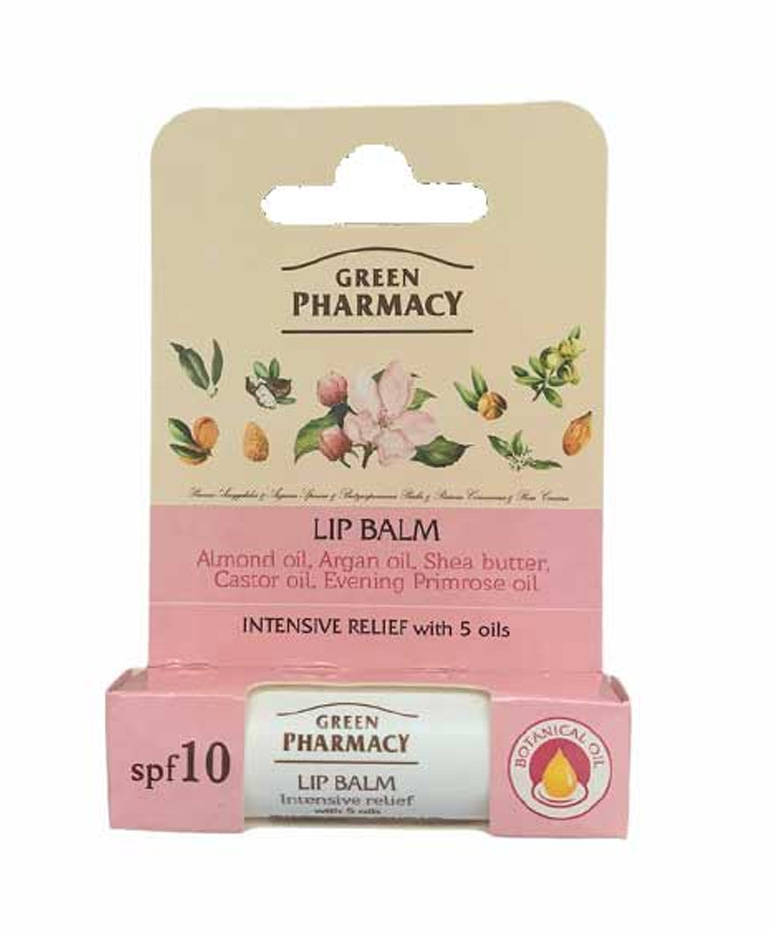 Green Pharmacy Lip Balm Based on 5 Essential Oils 